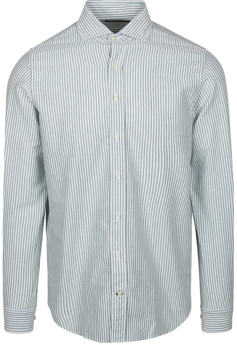 Steppin' Out Hemd Oxford Streifen Hellgrün  - Größe M günstig online kaufen