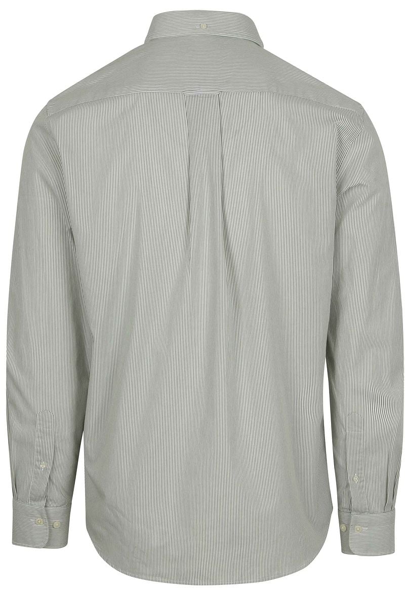 Gant Poplin Banker Overhemd Streep Groen