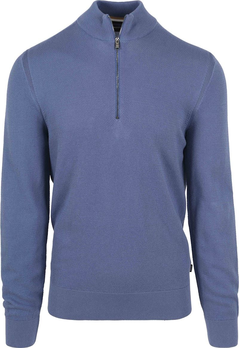 BOSS Ebrando-P Halfzip Pullover Blau - Größe XL günstig online kaufen