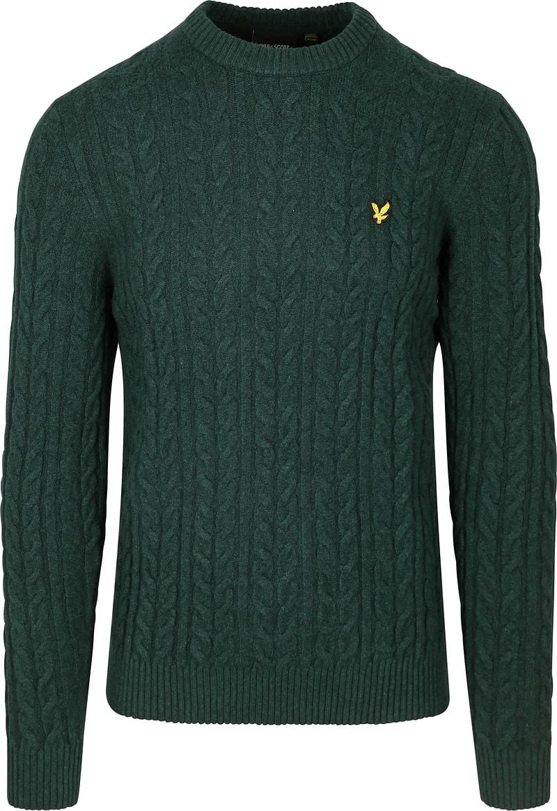 Lyle & Scott Cable Pullover Dunkelgrün - Größe L günstig online kaufen