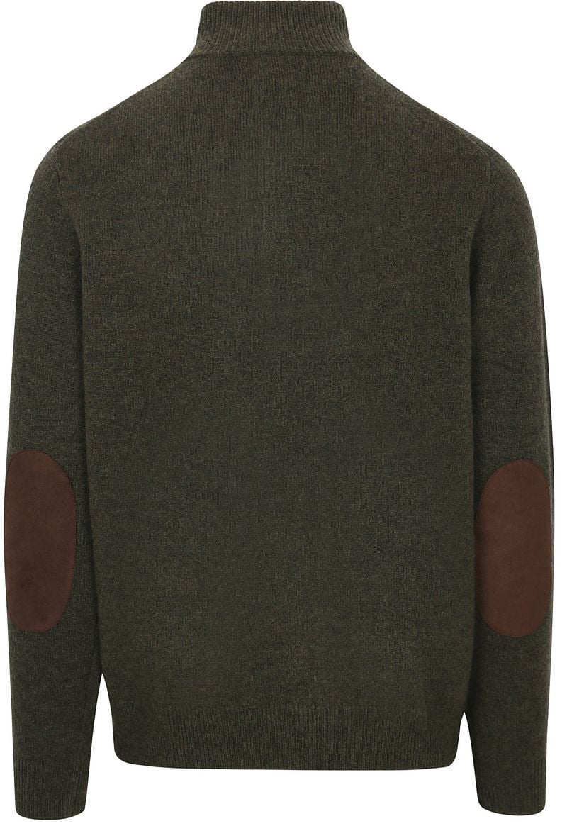 Barbour Pullover Wolle Grün Patch - Größe S günstig online kaufen