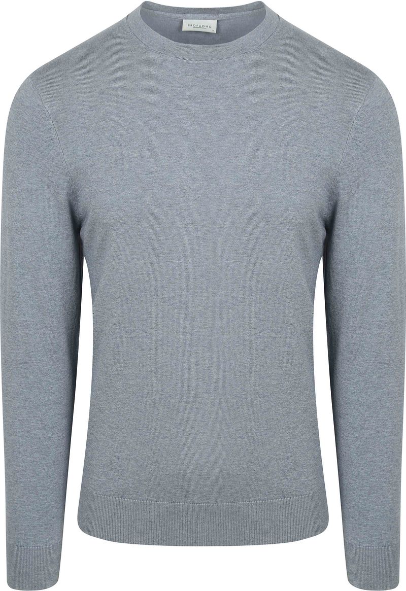 Profuomo Pullover Luxury Basic Blau - Größe L günstig online kaufen