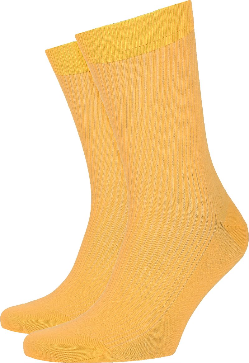 Chaussettes standard colorées jaune brûlé Jaune