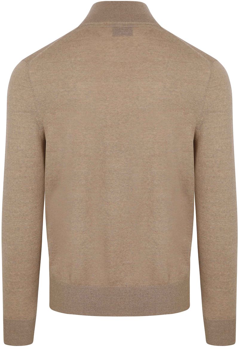 Suitable Merino Half Zip Trui Beige