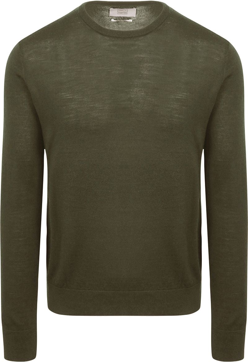 King Essentials The John Pullover Merino Army Grün - Größe L günstig online kaufen