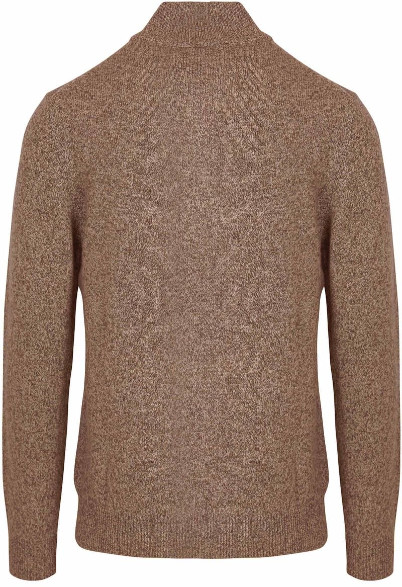 Profuomo Half Zip Pullover Lammwolle Melange Camel - Größe M günstig online kaufen