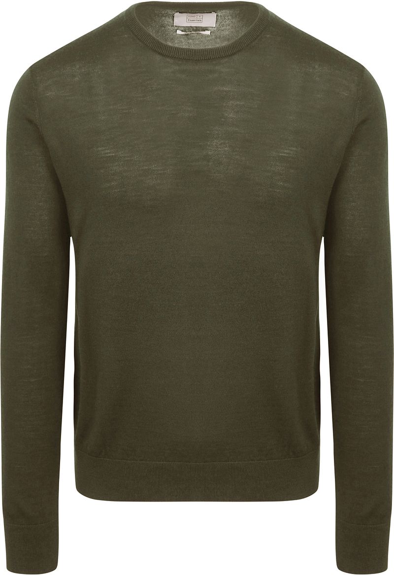 King Essentials The John Pullover Merino Army Grün - Größe M günstig online kaufen
