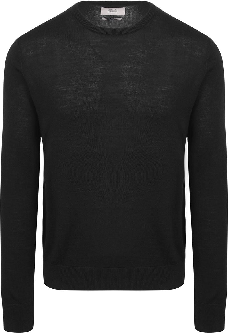 King Essentials The John Pullover Merino Schwarz - Größe L günstig online kaufen