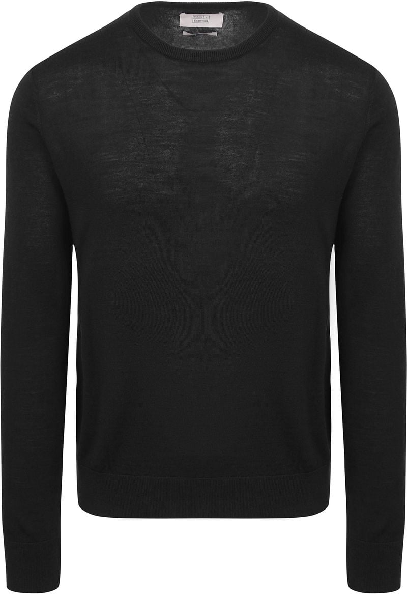 KING Essentials The John Pullover Merino Zwart
