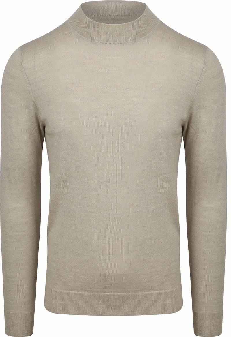 PROFUOMO Heren Truien & Vesten Pullover Mock Beige