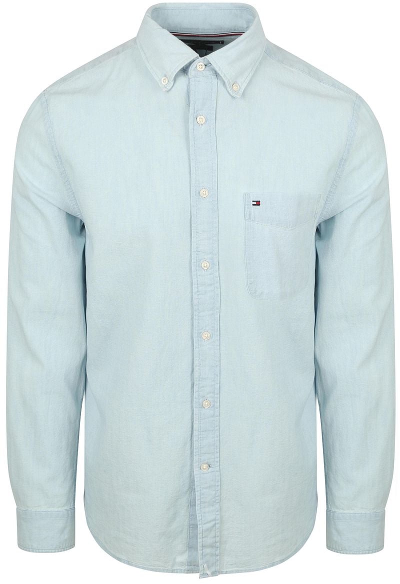 Tommy Hilfiger Chambray Hemd Hellblau - Größe L günstig online kaufen