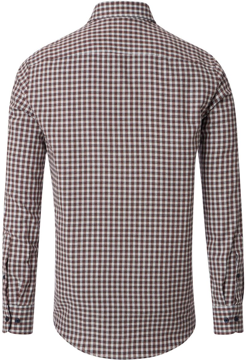 Casa Moda Overhemd Ruiten Bruin