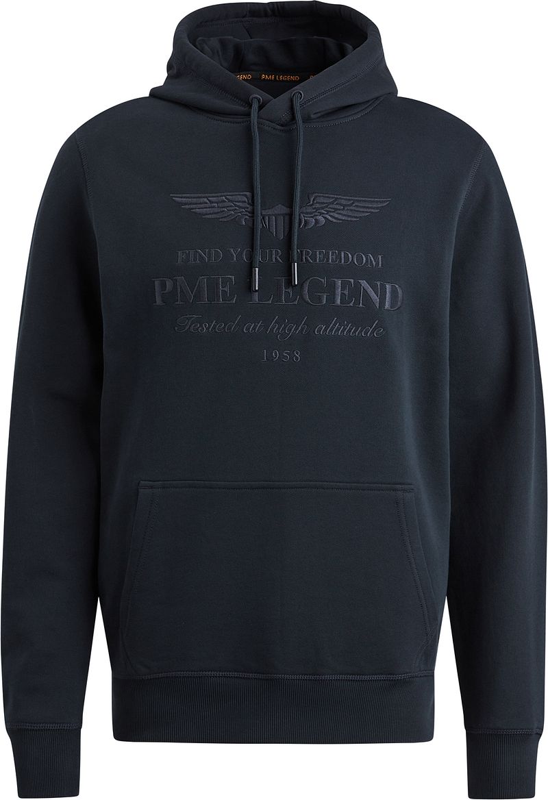 PME Legend Zachte Terry Geborstelde Hoodie Blue Heren