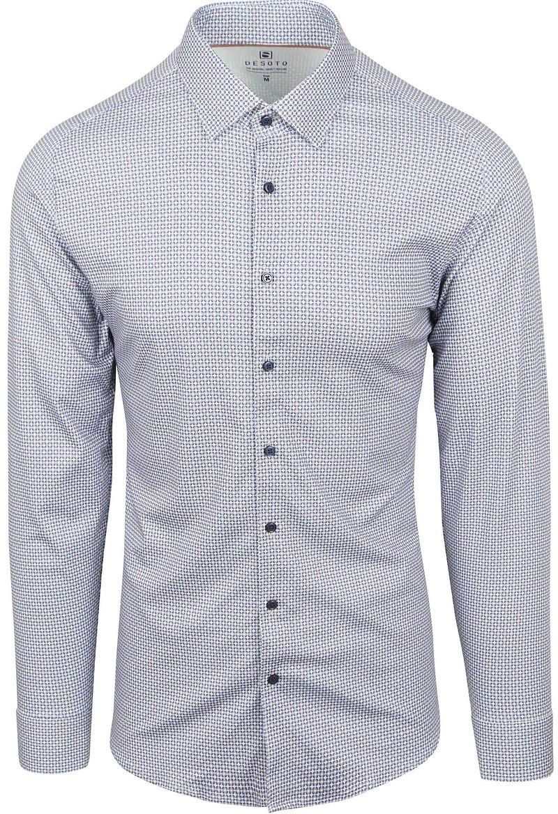 DESOTO Hemd Druck Blau  - Größe XXL günstig online kaufen