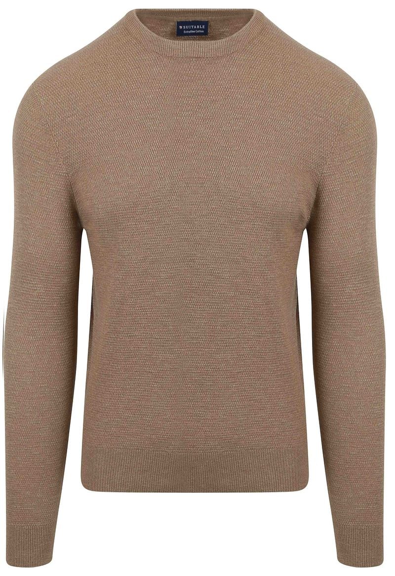 Suitable Pullover Struktur Taupe - Größe M günstig online kaufen