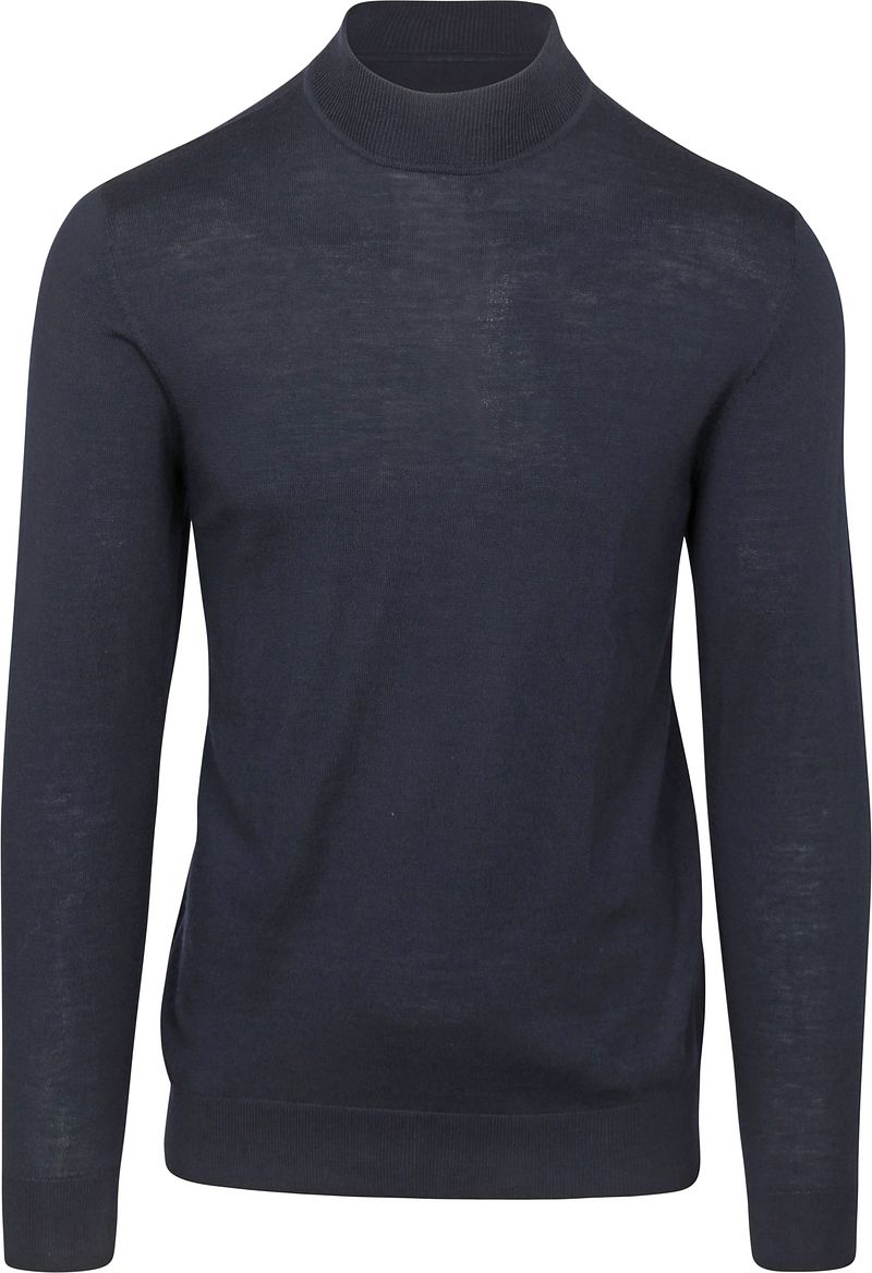 PROFUOMO Heren Truien & Vesten Pullover Mock Donkerblauw