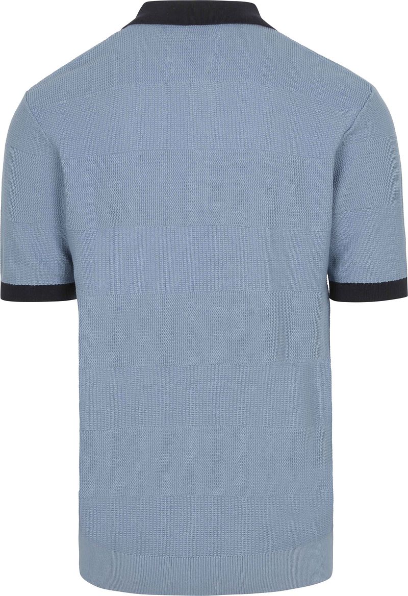 Scotch and Soda Knitted Polo Structure Blauw