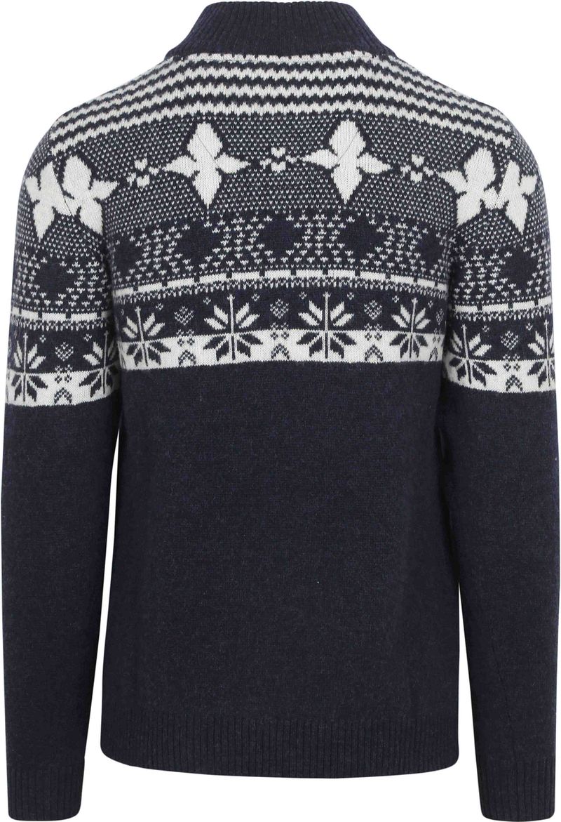 Suitable Odde Half Zip Trui Wolblend Navy