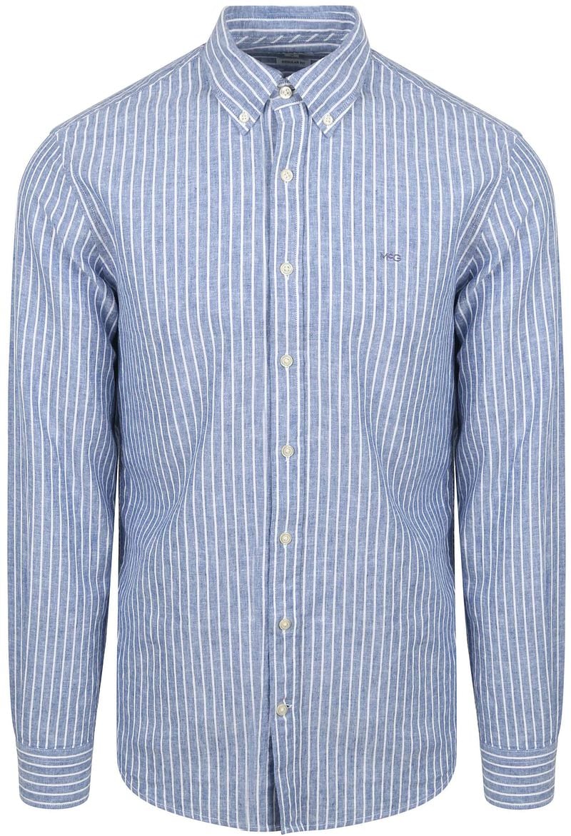 McGregor Hemd Linen Blend Streifen Blau - Größe XL günstig online kaufen