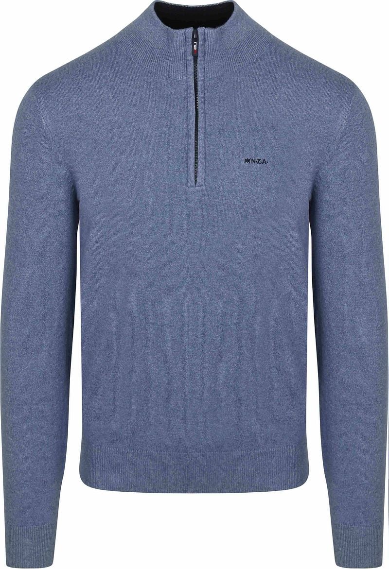 NZA Half Zip Pullover Christopher Melange  Soft Blue - Größe 3XL günstig online kaufen