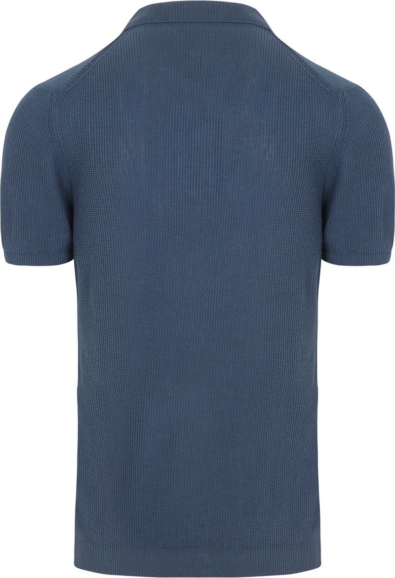 Suitable Respect Polo Structure Knit Blauw