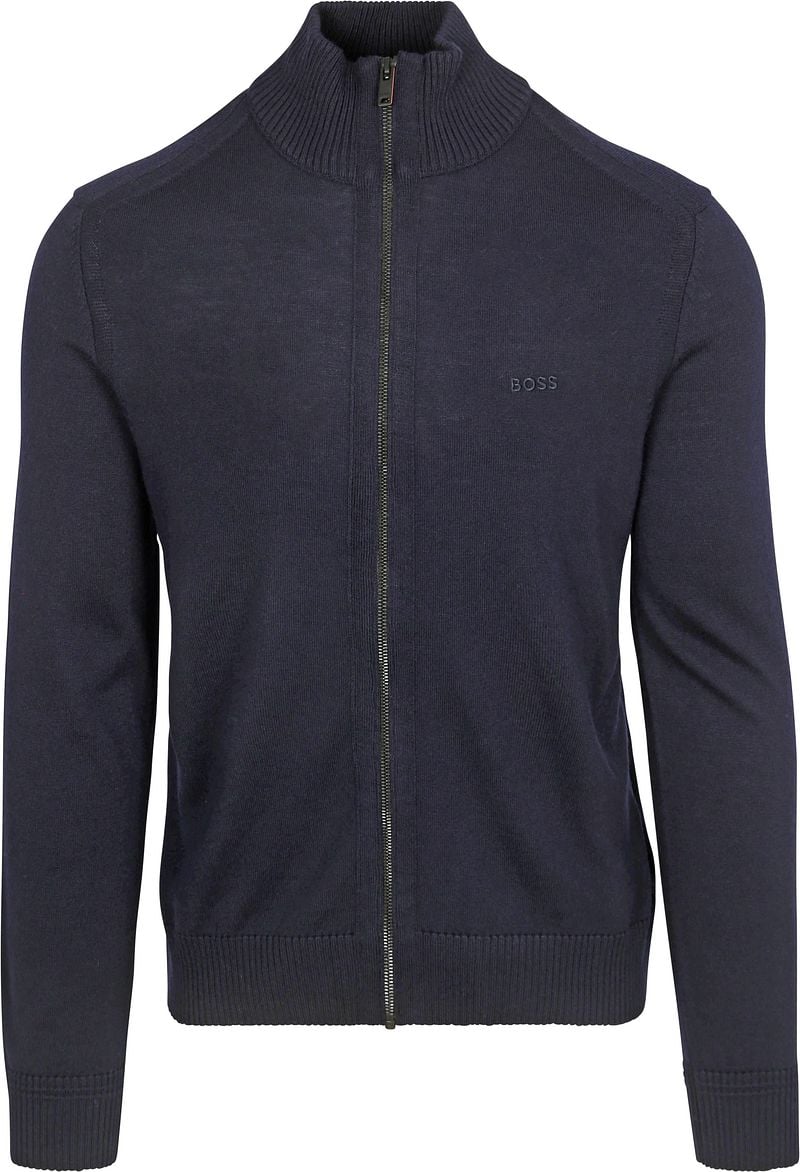 BOSS Avac Strickjacke Woolblend Navy - Größe XL günstig online kaufen