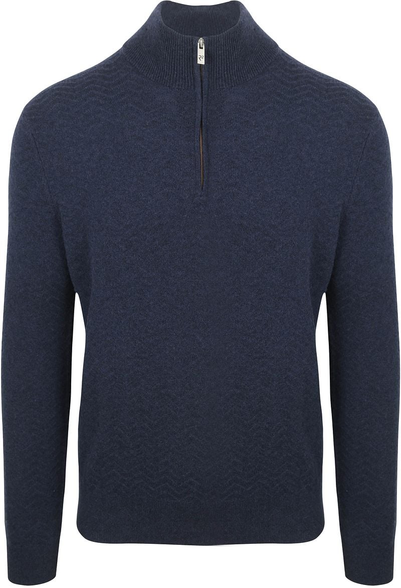 R2 Pullover Halfzip Weave Structure Navy - Größe L günstig online kaufen