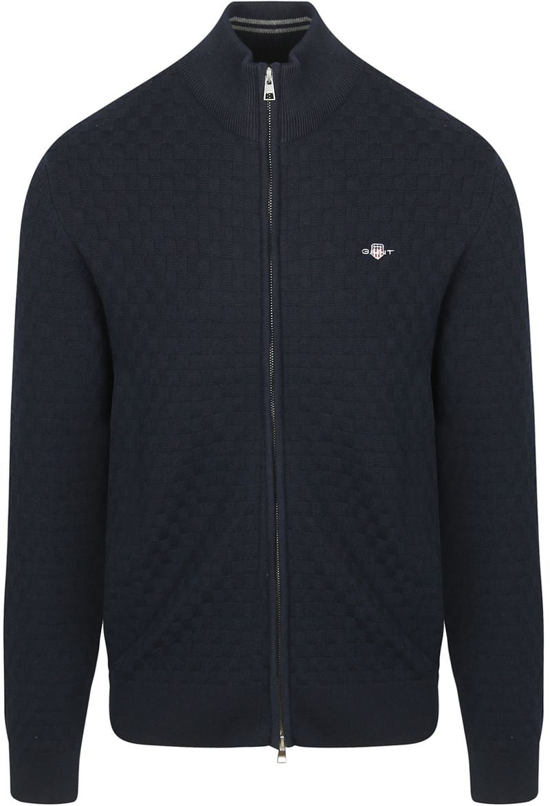 Gant Strickjacke Textur Marine - Größe L günstig online kaufen