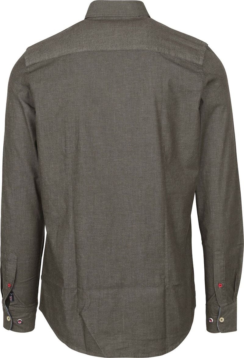 new zealand auckland NZA Overhemd James Twill Gravel Groen