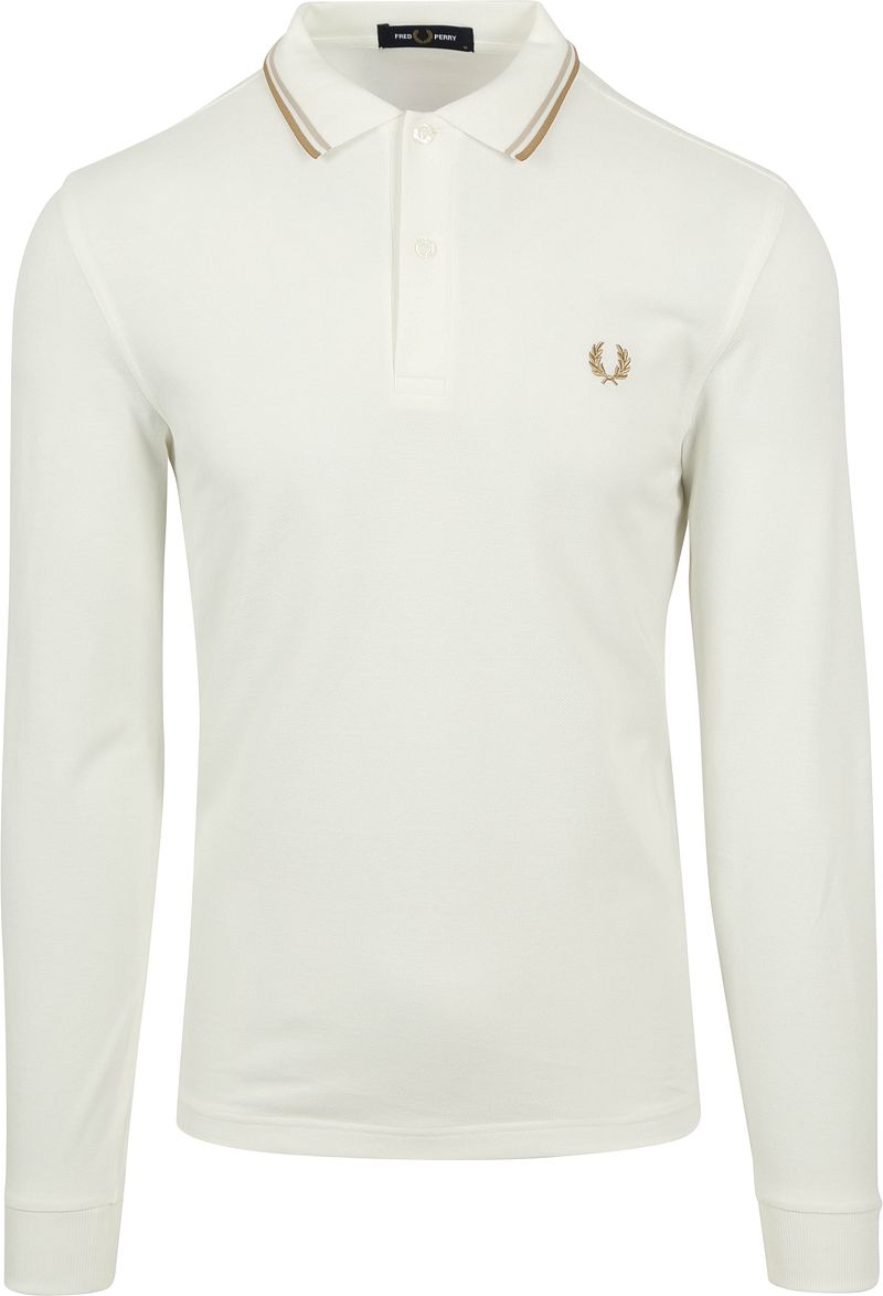 Fred Perry Langarm-Poloshirt Off White U83 - Größe XL günstig online kaufen