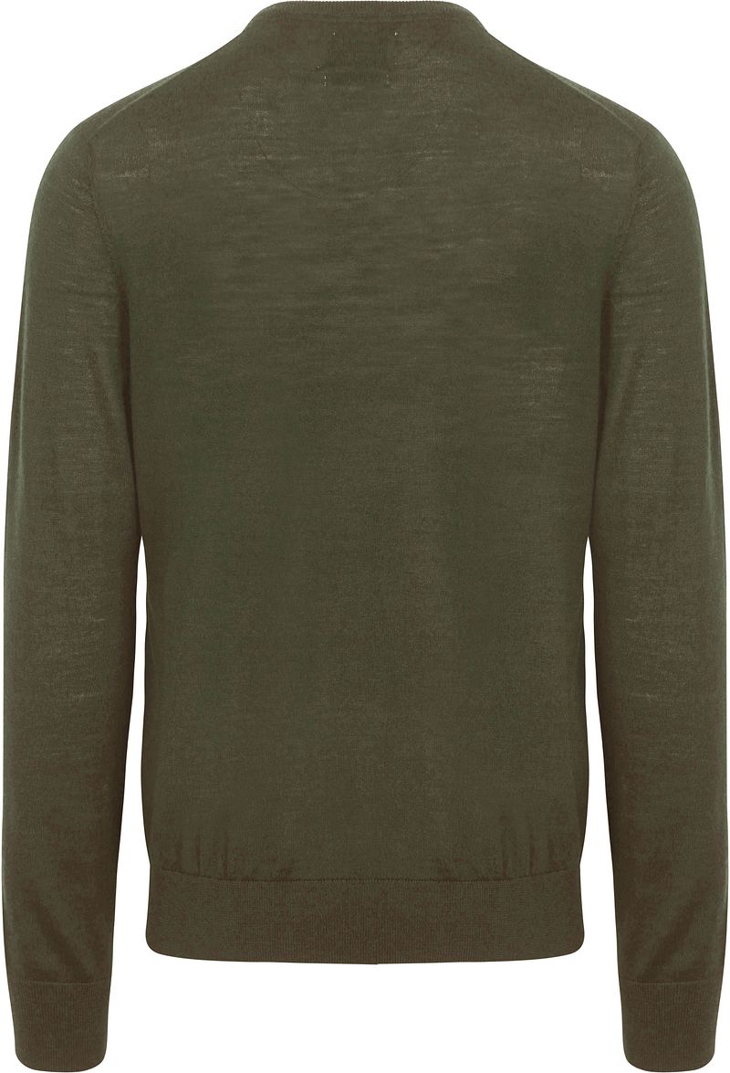 KING Essentials The John Pullover Merino Army Groen
