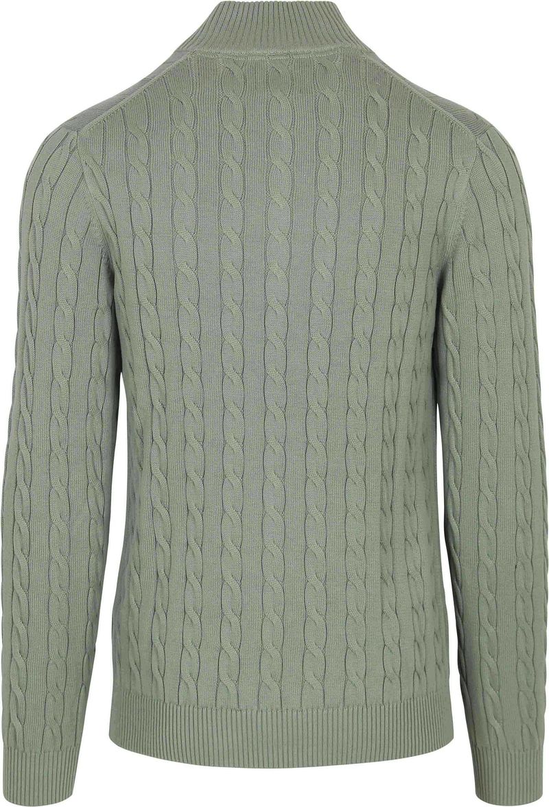 Gant Half-Zip Pullover Cable Groen