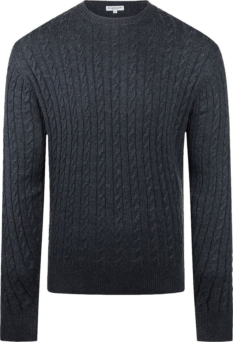 McGregor Cable Pullover Merinowolle Melange Navy - Größe 3XL günstig online kaufen