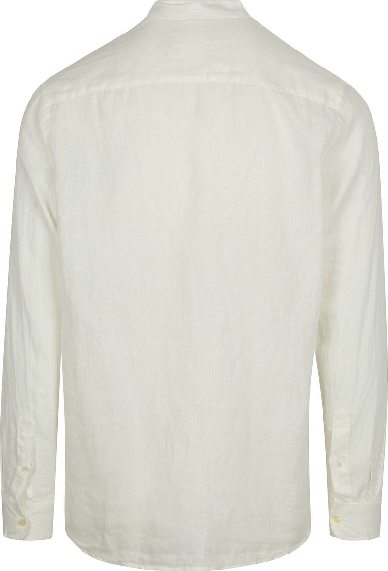 Scotch and Soda Linnen Mao Overhemd Wit