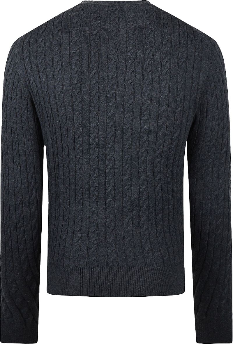 McGregor Cable Pullover Merinowolle Melange Navy - Größe M günstig online kaufen