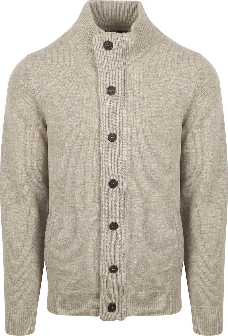 Barbour Zip Pull Wool Greige - Größe L günstig online kaufen