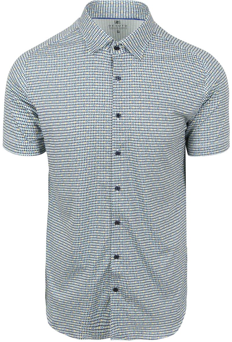 Desoto Short Sleeve Jersey Hemd Print Grün - Größe M günstig online kaufen