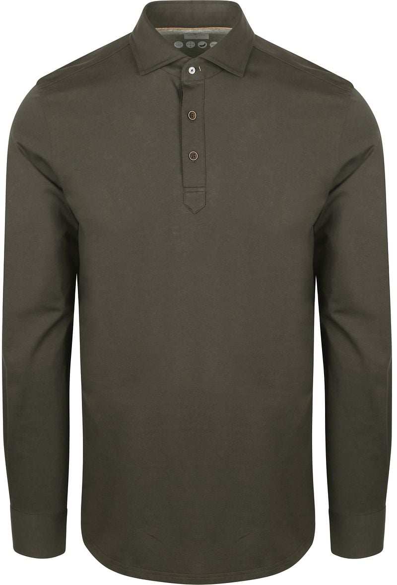 R2 Amsterdam R2 Camicia Polo Jersey Donkergroen