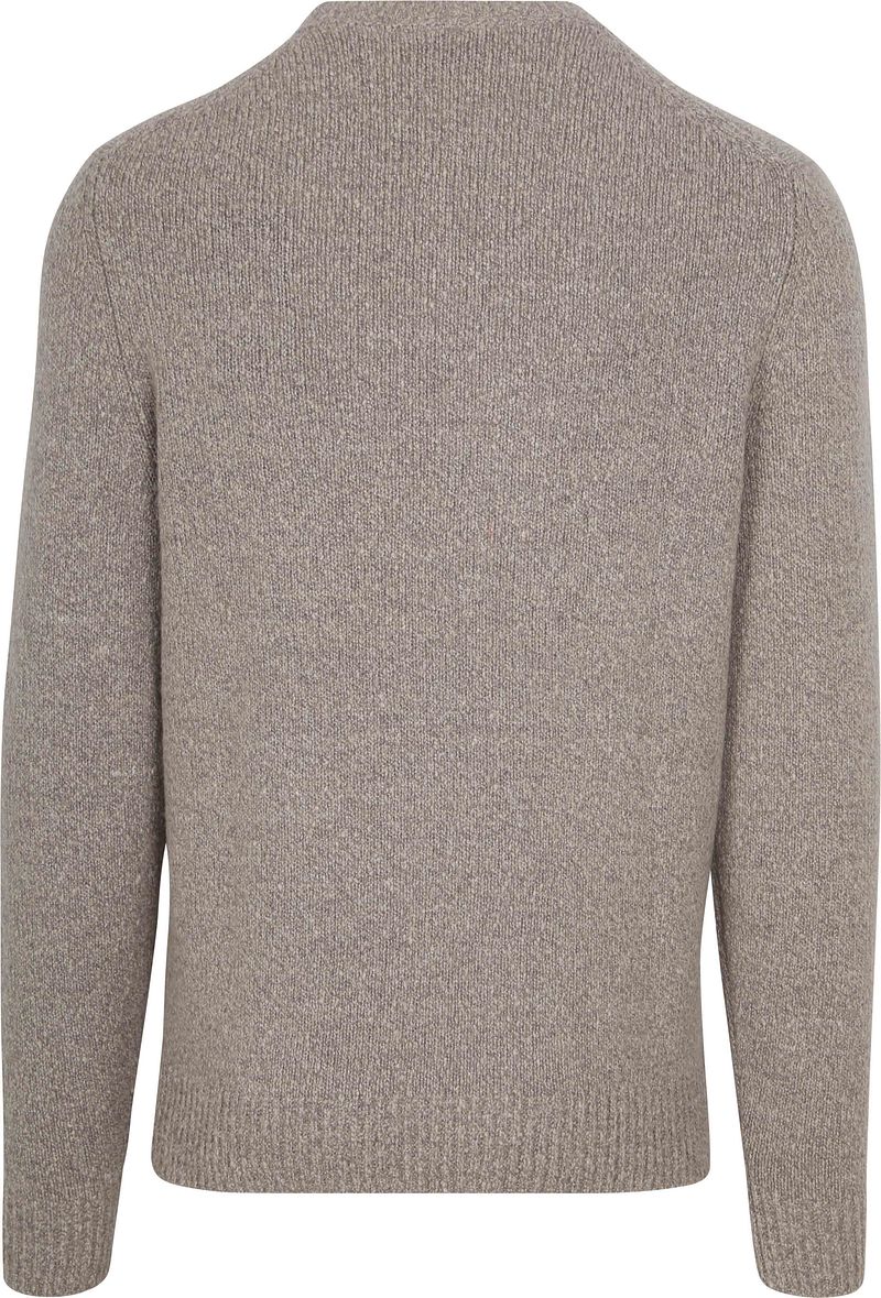 Suitable Pullover Boiled Wool Taupe