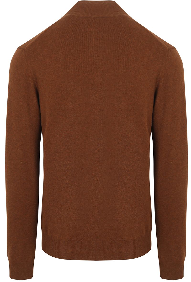 Gant Halfzip Wol Trui Logo Bruin