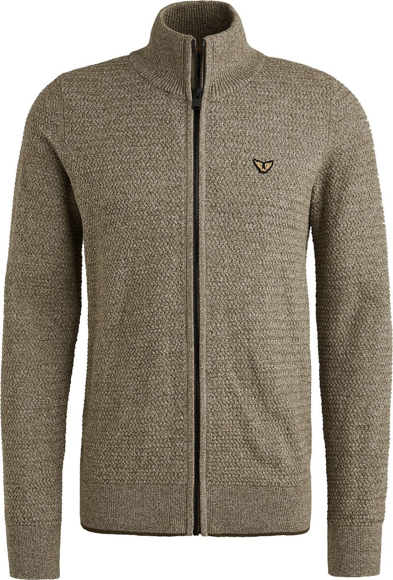 PME Legend gebreid vest ingebreid patroon groen