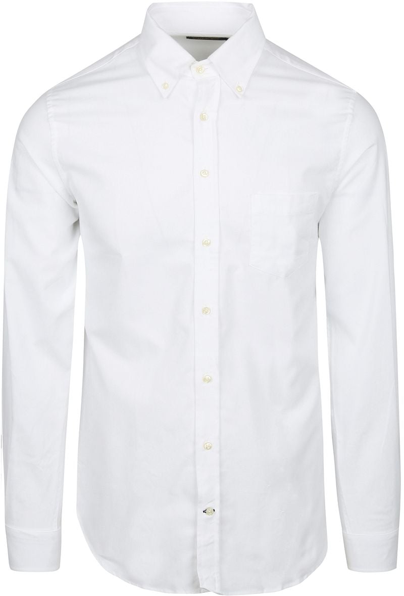 Steppin' Out Overhemd Twill Borstzak Wit