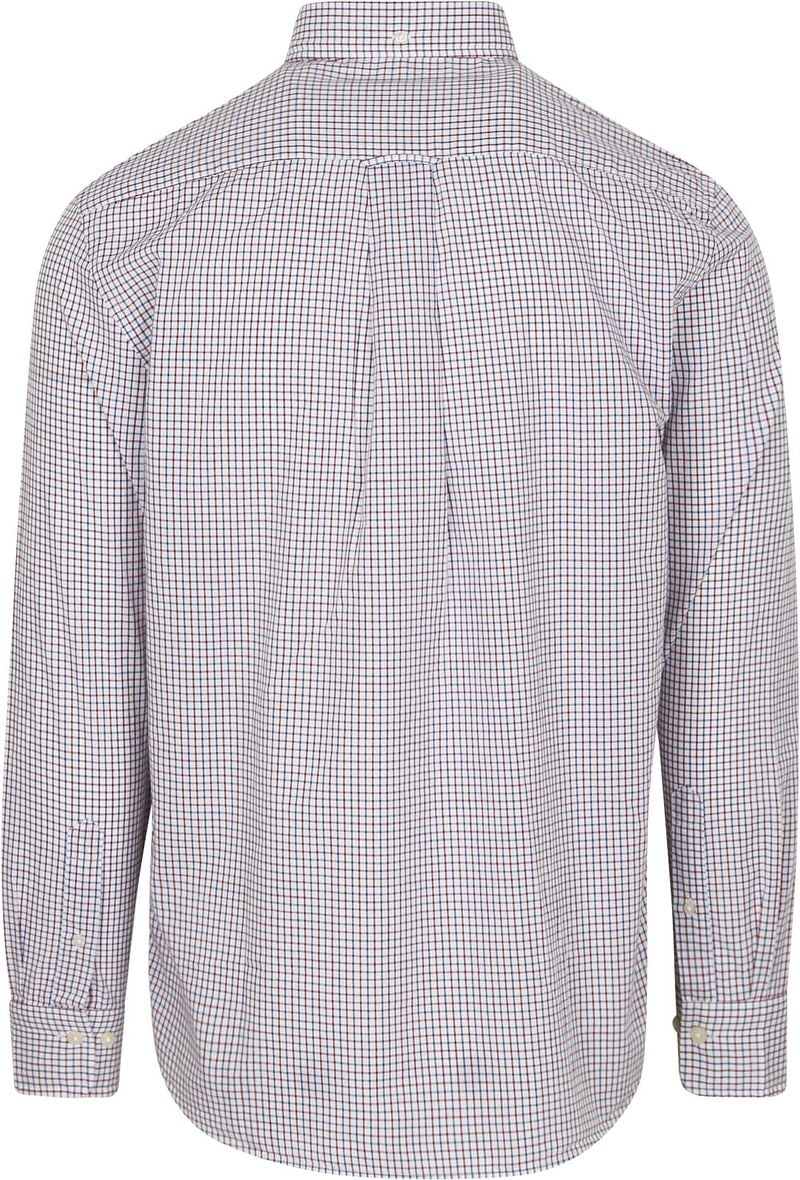 Gant Casual Hemd Poplin Blau Rot kariert  - Größe M günstig online kaufen