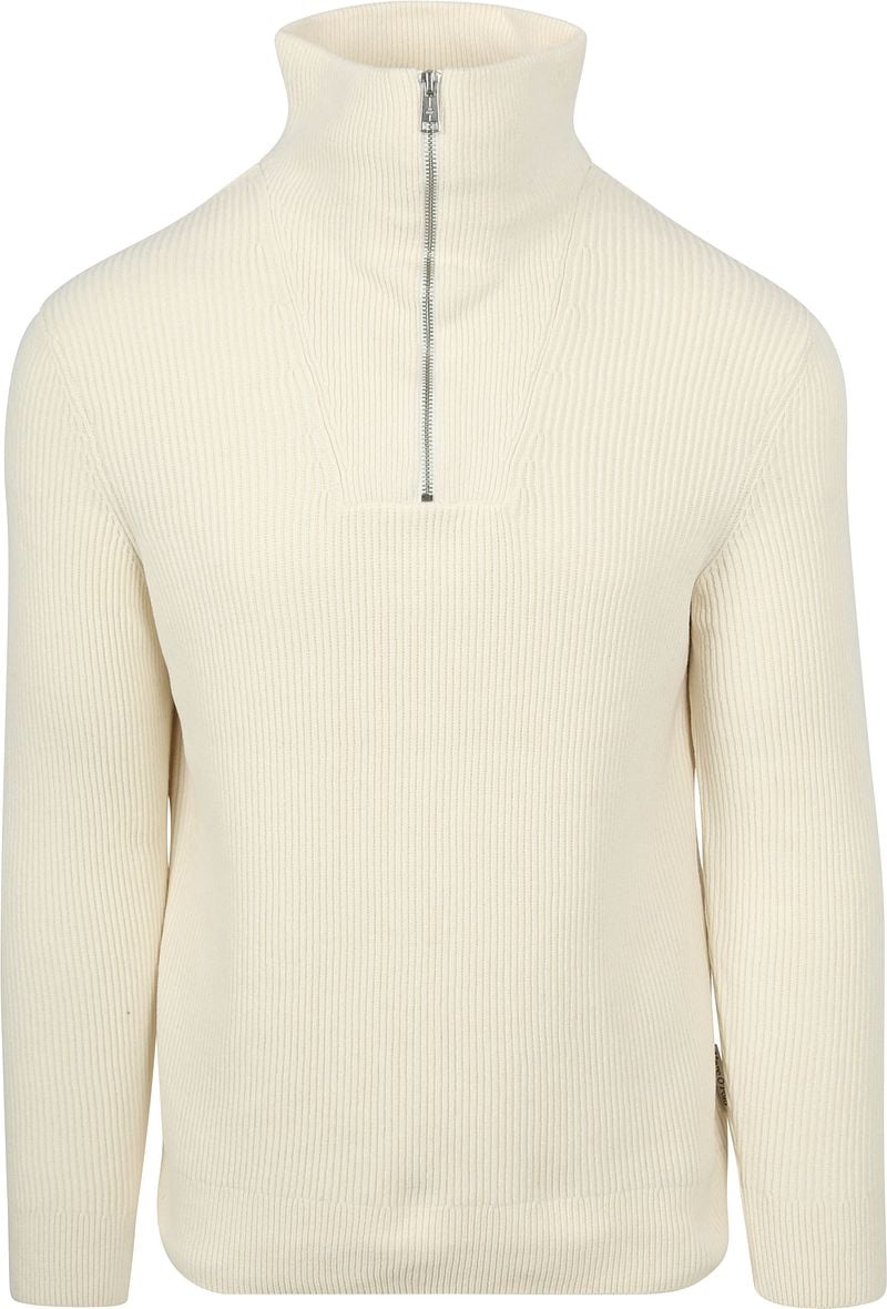 Marc O'Polo Half Zip Pullover Ecru - Größe XXL günstig online kaufen