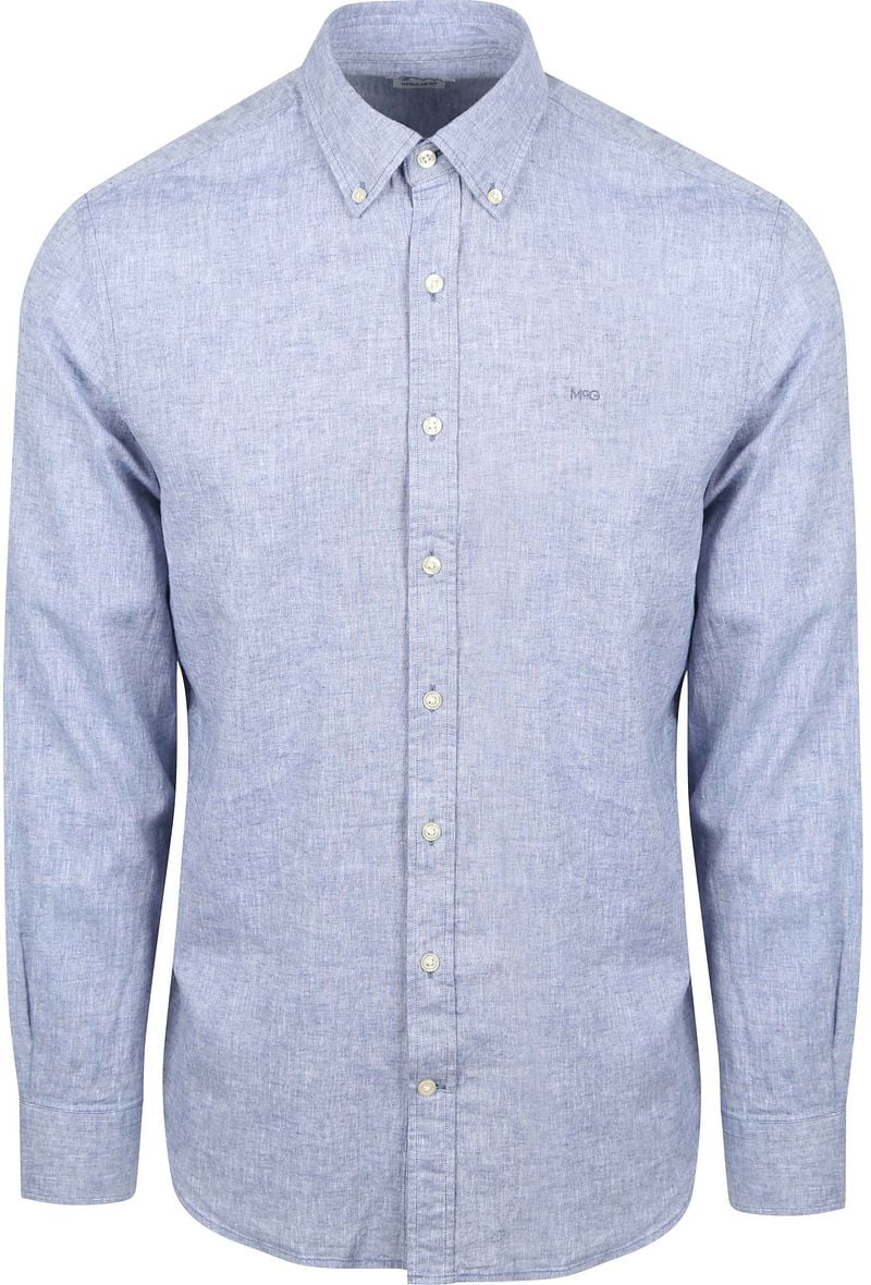 McGregor Overhemd Linnen Blend Vintage Blauw