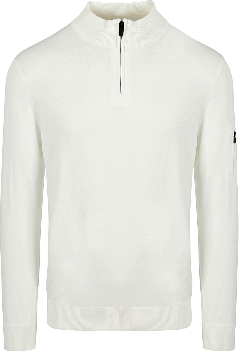 Suitable Race Half Zip Trui Ecru