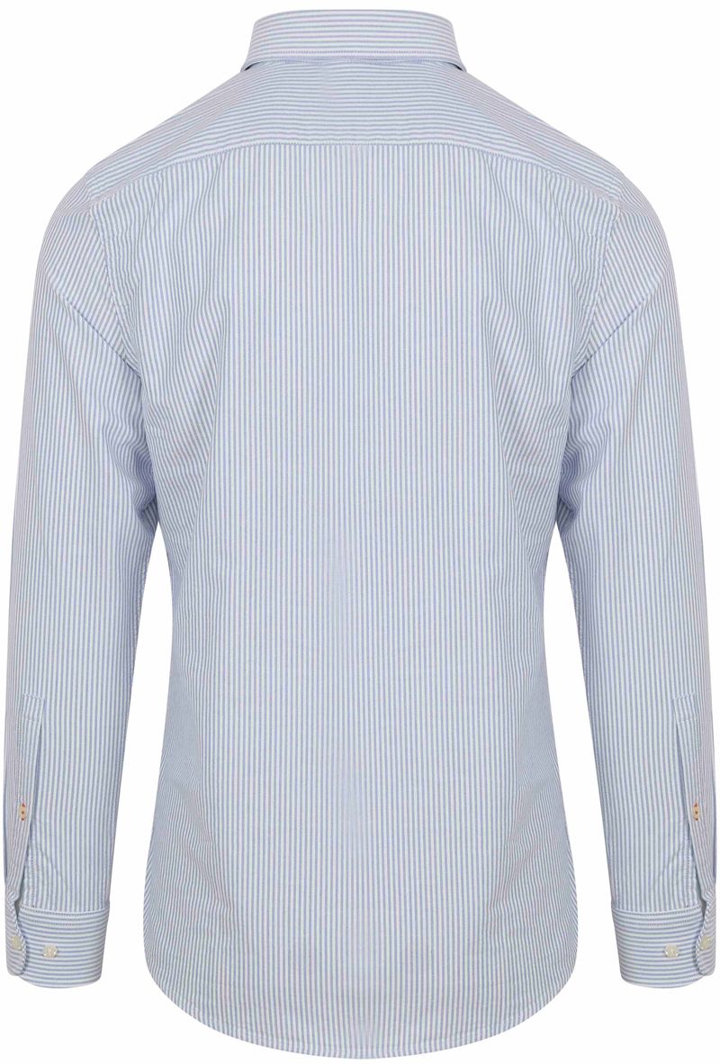 Suitable Overhemd Oxford Strepen Lichtblauw