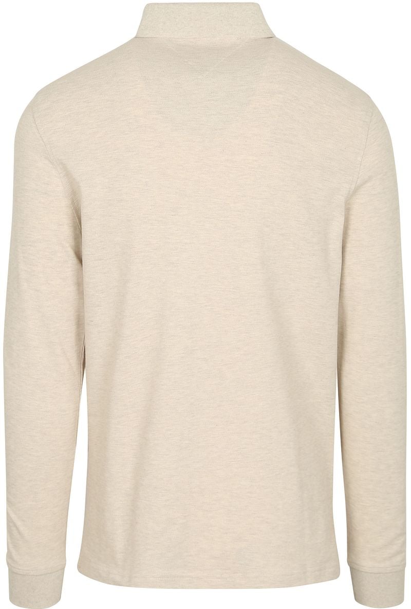 Tommy Hilfiger Longsleeve Polo Melange Ecru - Größe L günstig online kaufen