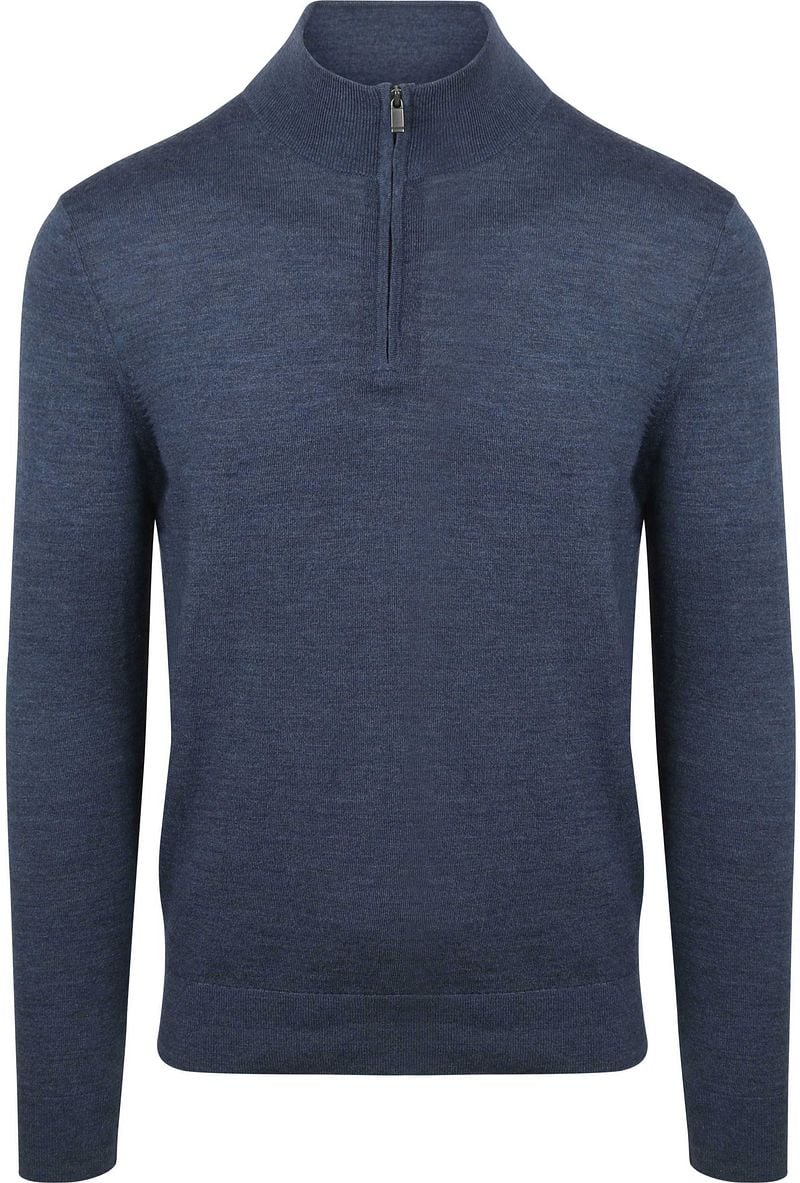Suitable Merino Half Zip Pullover Denim Blau - Größe XXL günstig online kaufen