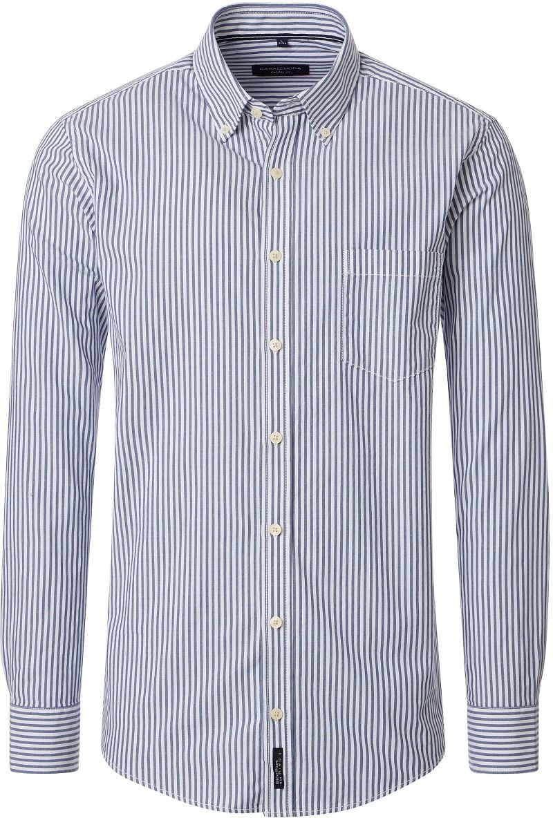 Casa Moda Freizeithemd Streifen Blau - Größe M günstig online kaufen